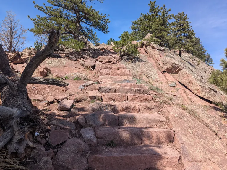 Stone steps on the Mt. Sanitas Trail