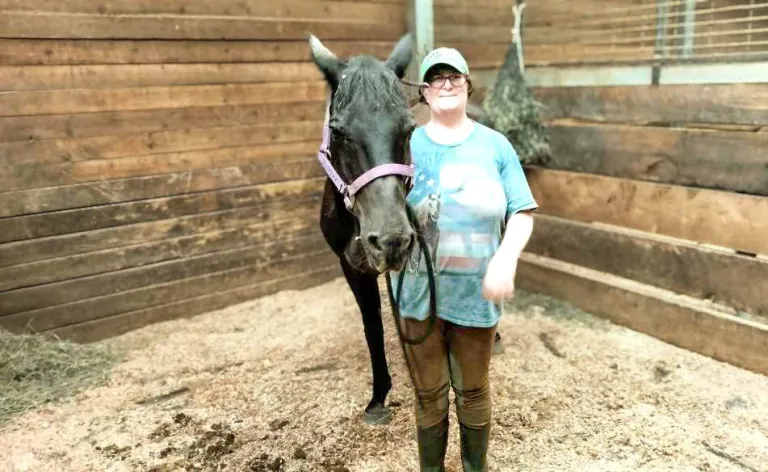 Participant with a horse. 