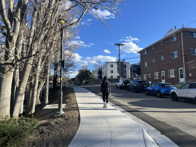 street with new sidewalk