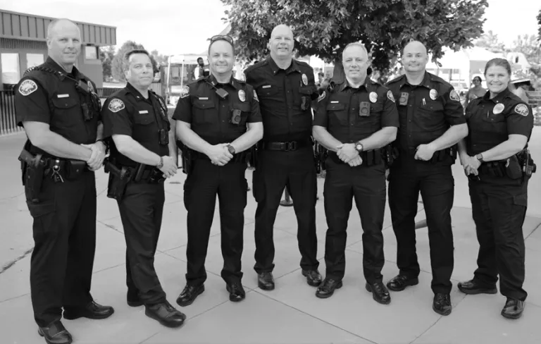 Boulder police officers posing for a picture