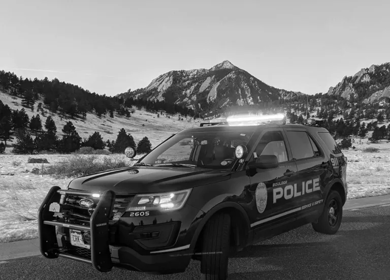 BPD Patrol Car in front of the mountains