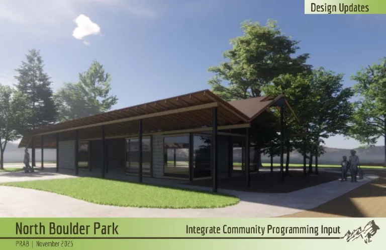 Rendering of the proposed existing pavilion renovation.