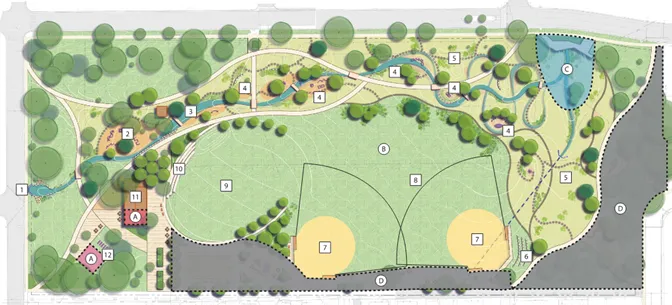 concept diagram of planned park renovation