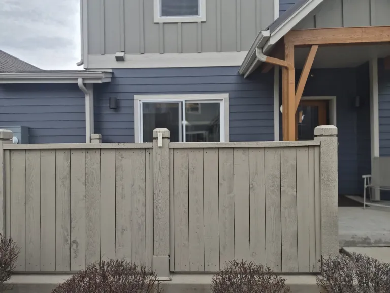 View of outside patio fenced