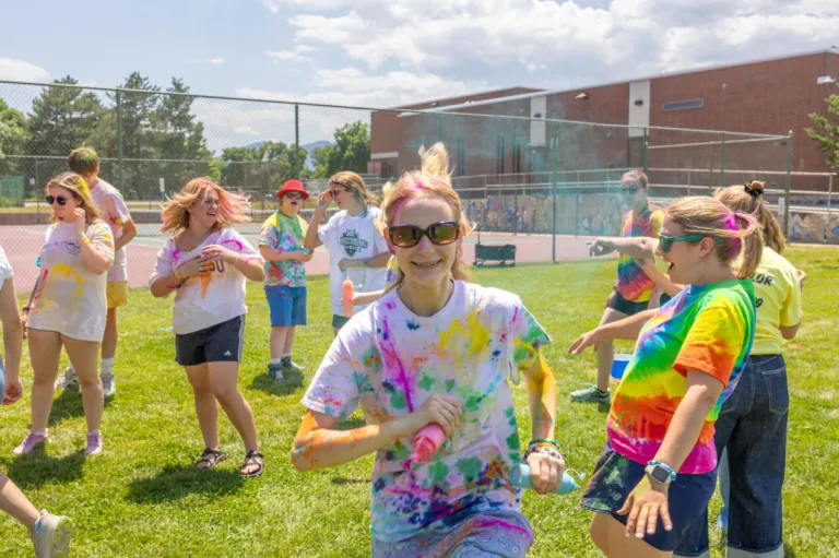 Campers at the color run 