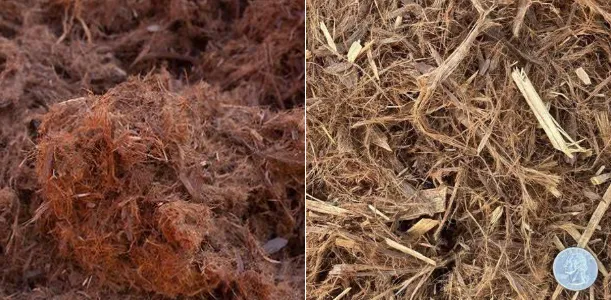 Shredded mulch.