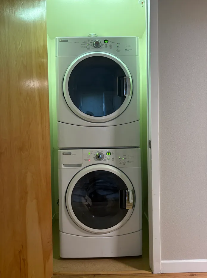 4710 Holiday 101-in unit stacked front loader washer and dryer