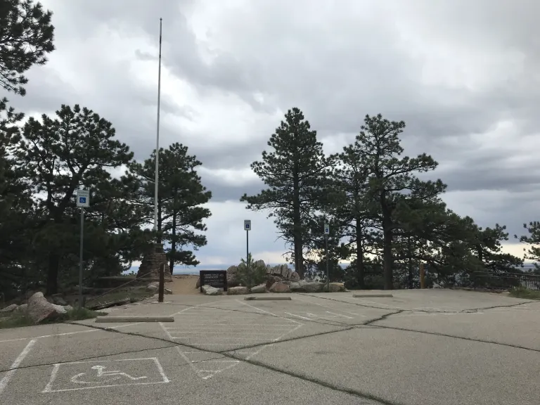 Three ADA parking spaces at the Sunrise Amphitheater