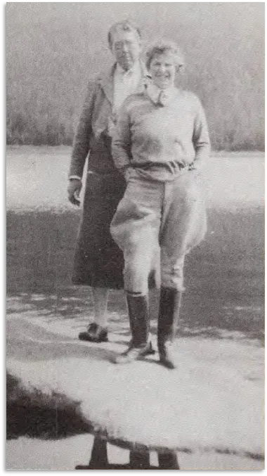 Florence Molloy and Mabel MacLeay at Colorado Mountain Ranch.