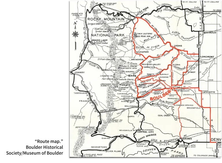 Route map for tours.
