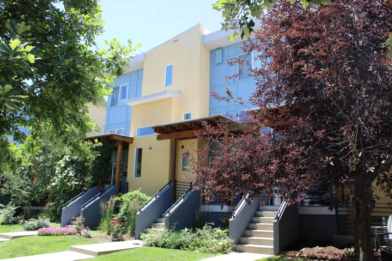 Colorful townhomes