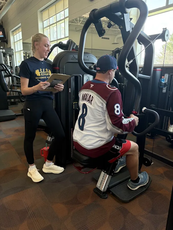 An EXPAND participant uses the weigh machines
