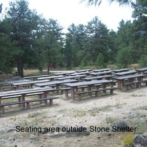Picnic Tables at Stone Shelter