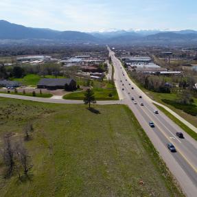 East Arapahoe Drone Photo with Flatirons