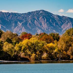 Scenic view of fall colors in Boulder