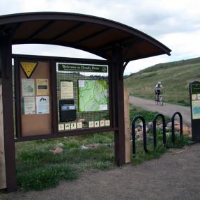 Doudy Draw sign and trail entrance
