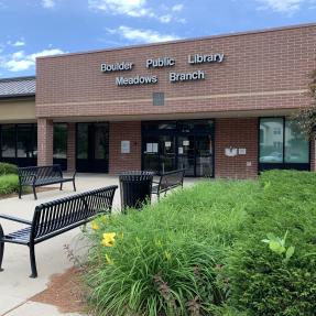 Front of Meadows Branch Library