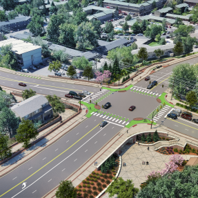 Overview rendering of 30th and Colorado Underpass