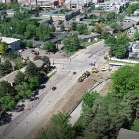 Overview of 30th and Colorado Underpass construction 