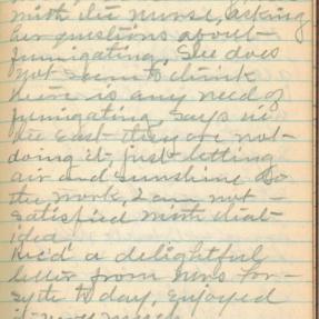 Oct. 28, 1918 diary entry by Harriet Wilder, from the Eugene and Harriet Wilder papers, Museum of Boulder collection (local call # 272-4-5)