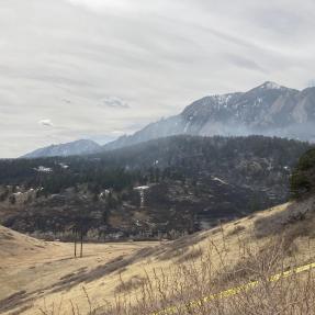 Smoke is visible from the NCAR fire