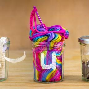 "Reuse" labeled on jars