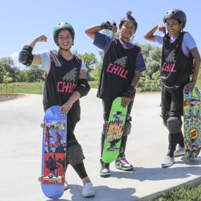 I Have A Dream Foundation kids skate at Valmont Park