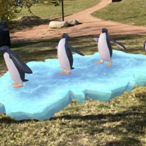 AR penguins for Snow Much Fun 2022