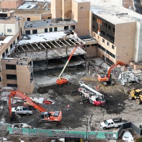 Boulder Community Hospital deconstruction aerial photograph
