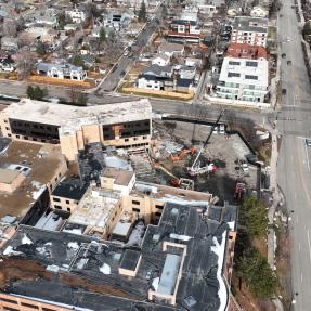 Boulder Community Hospital deconstruction aerial photograph