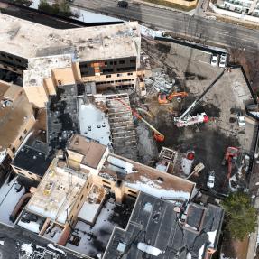 Boulder Community Hospital deconstruction aerial photograph