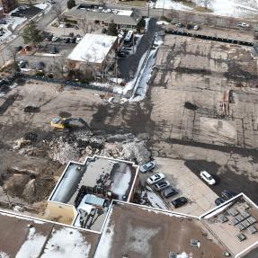 Boulder Community Hospital deconstruction aerial photograph