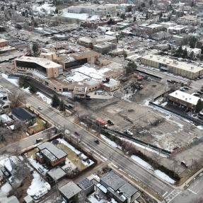 Boulder Community Hospital deconstruction aerial photograph