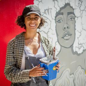 Photo of Streetwise artist Ciarra Bourne for Boulder Arts Week 2023