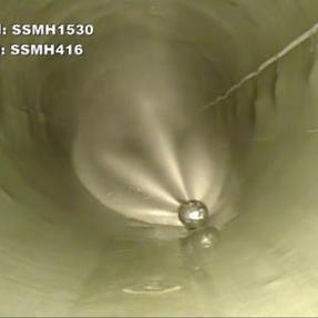 Pipe condition following liner installation.