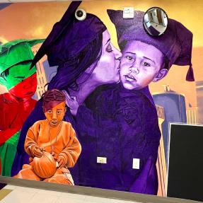 Mural of kids experiencing different emotions