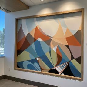 Multi-dimensional abstract mural