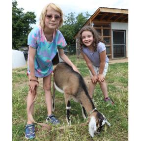 Niños en el campamento Cabras y Jardines