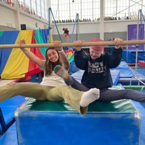EXPAND volunteers in the gymnastics center