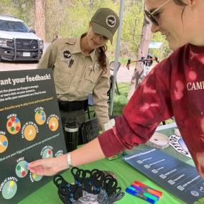 Coffee with a Ranger event interaction at the table