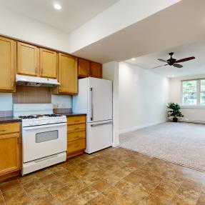 Open kitchen and living room