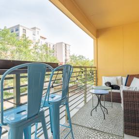 Patio view chairs table 