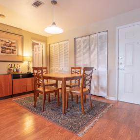 Dinning room table and side wall drawer table and storage pantry