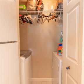 Washer and dryer closet