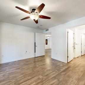 Room with ceiling fan 