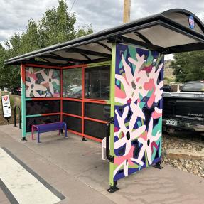 Bus shelter art 