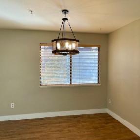 5540 Stonewall Pl 16 - Interior dining room with rustic light fixture