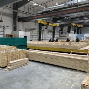 Building supplies in the Boulder Mod factory.