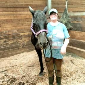 Participant with a horse. 