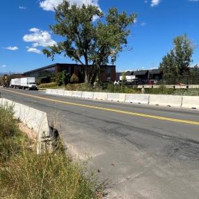 Central Avenue Bridge; paved with yellow centerline